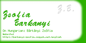 zsofia barkanyi business card